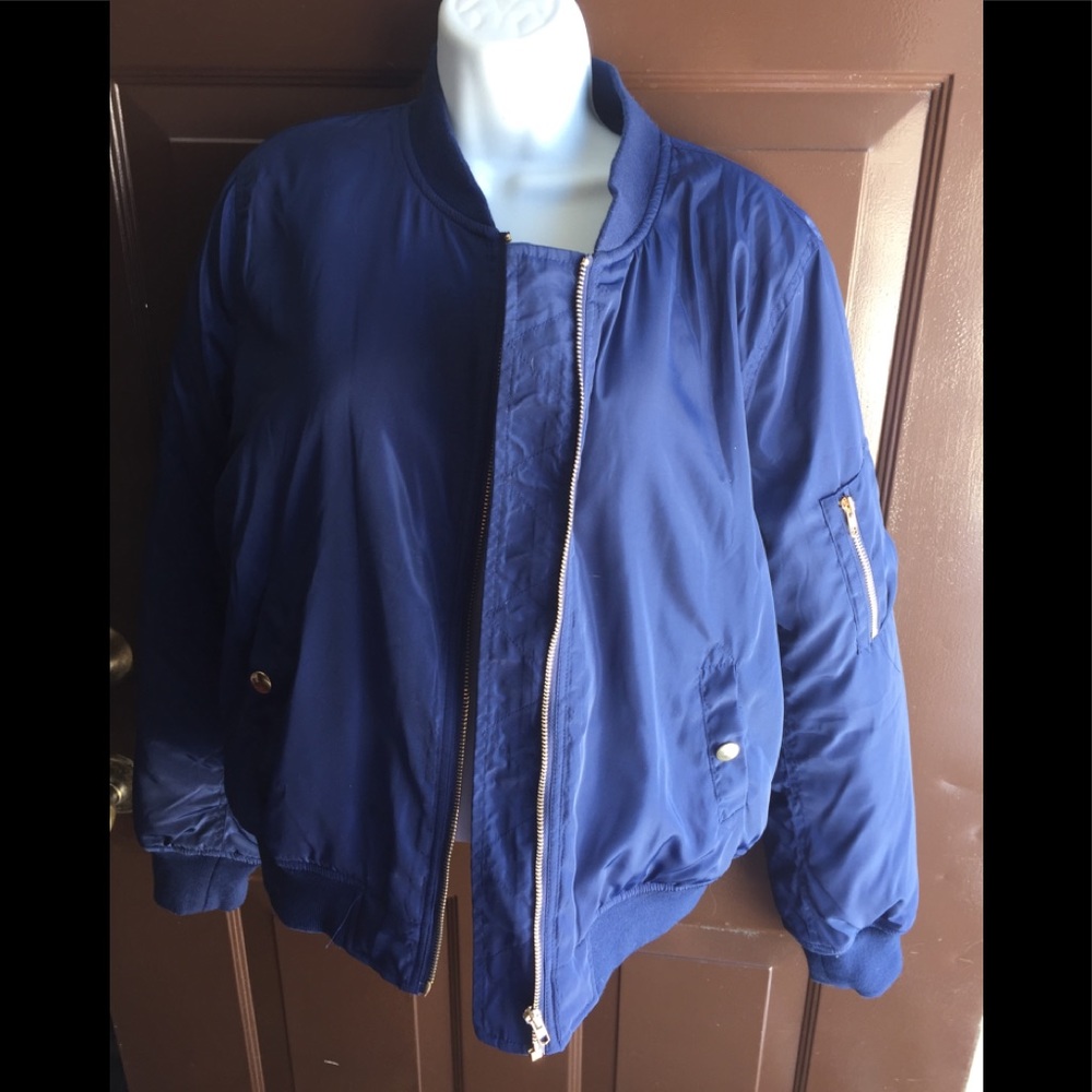 Vintage jacket - Navyish color with gold accent